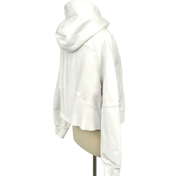 Lululemon Scuba Oversized 1/2 Zip Hoodie White Size M / L Pullover Sweatshirt - Picture 6 of 9